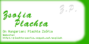 zsofia plachta business card