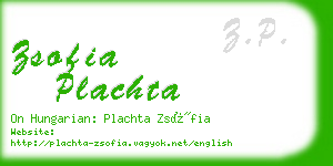 zsofia plachta business card